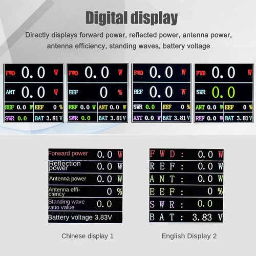 Watimetro-roimetro Digital C2v 120watts Hf 1.8 A 54 Mhz Lcd