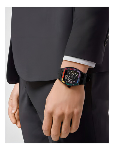 Relógio masculino Philipp Plein The $keleton Pwbaa0621 preto