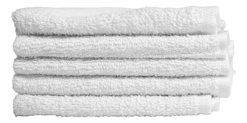 20 Toalla Facial 30x30 Cm. Para Manos Hotelera 100% Algodón Color Blanco Gt