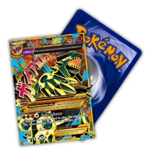 Kit Carta Pokémon Lendários Rayquaza Groudon Kyogre com Lote 50 Cartinhas  Originais