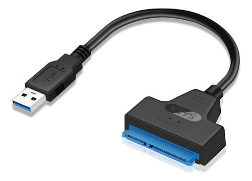 Cable Adaptador Usb3 - Sata Para Disco Ssd/hdd De 2,5 Color Negro