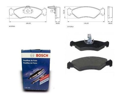 Pastilha De Freio Ford Ka 1.0i 08-14 Dianteira Bosch