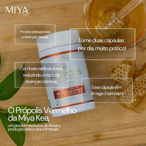 Extrato De Própolis Vermelho 60 Cápsulas 400mg Concentrado