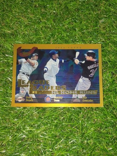 Cv Barry Bonds, Sammy Sosa Y Luis González 2002 Topps Foil