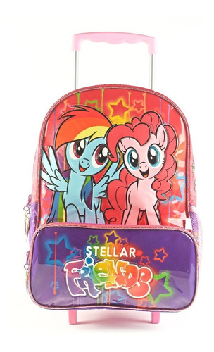 Mochila Con Carro My Little Pony Amigas Estelares 16 PuLG