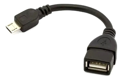 Cable adaptador V8 Otg para teléfono celular micro USB hembra, color negro