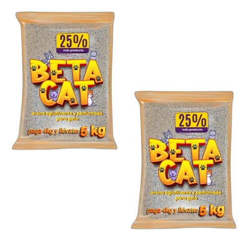 Arena Aglutinante P/ Gato Beta Cat Pack 10kg (tipo Alfa Cat)