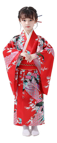 Bata De Cosplay De Anime Yukata Kimono Para Niñas