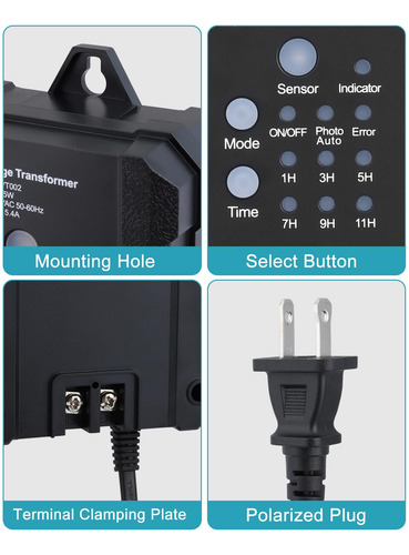 Transformador De Bajo Voltaje Para Exteriores Smy Lightin...