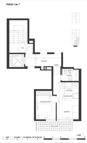 Imagen 5 de 5 de Departamento De 1 Dormitorio En Venta En Rosario