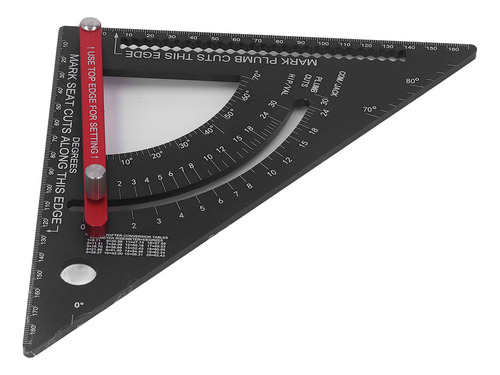 Regla Triangular For Carpintería Con Goniómetro Ajustable A