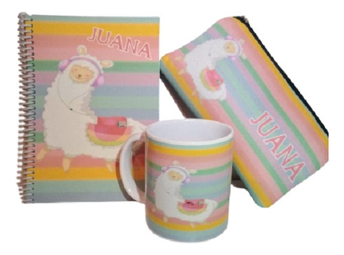 Cuaderno + Cartuchera + Taza Personalizado! Elegi El Diseño!