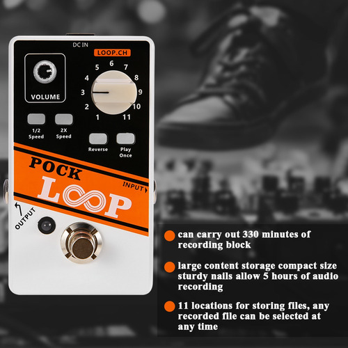 Pock Loop Looper Guitar Effect Pedal 11 Loopers Max.330mins
