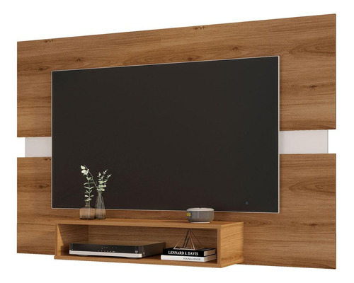 Estante Painel Tv 50 Polegadas Sala Mark Nature Off White