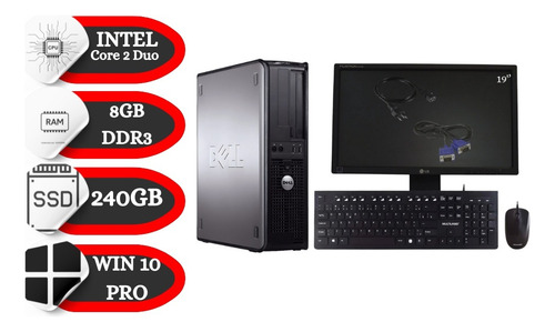 Computador Dell Optiplex 380 + Monitor De 19'' Led Completos (Usado)