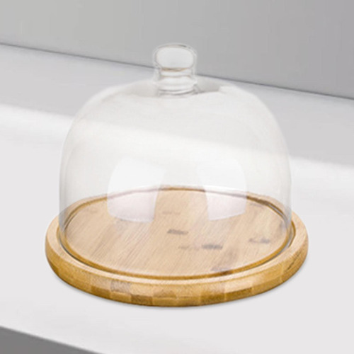 Suporte De Bolo Com Cúpula De Vidro, Placa De Pequeno