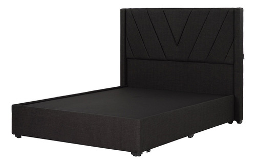 Cabecera + Base Cama Individual Dicasa Aurora Black Negro