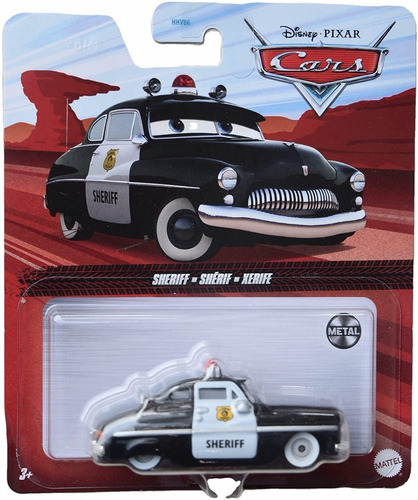 Cars Auto De Metal - Sheriff - Mattel Color Negro