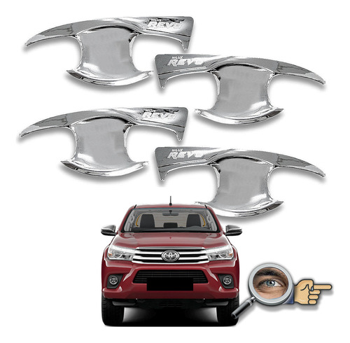 Hilux 2016 2022 4 Uñeros Cromados Inalterables Tuningchrome
