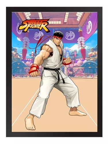 Quadro Decorativo Game Street Fighter 6 Personagem Ryu