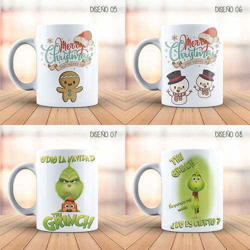 Imagen 2 de 9 de Caja De 36 Tazas Navideñas 12 Modelos Diferentes