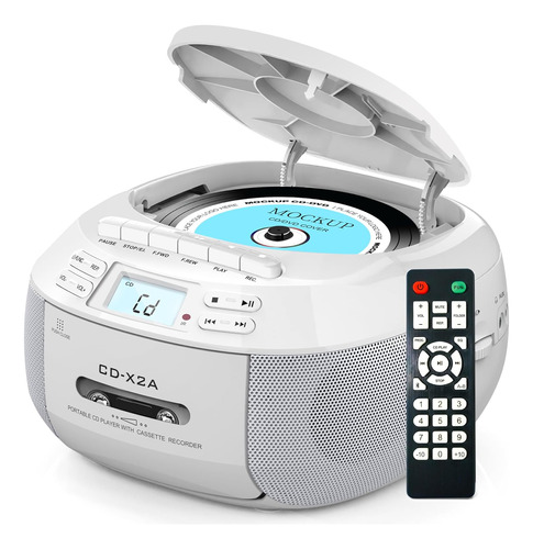 Boombox Cd Player With Am/fm Radio,ac/battery Powered,tape R