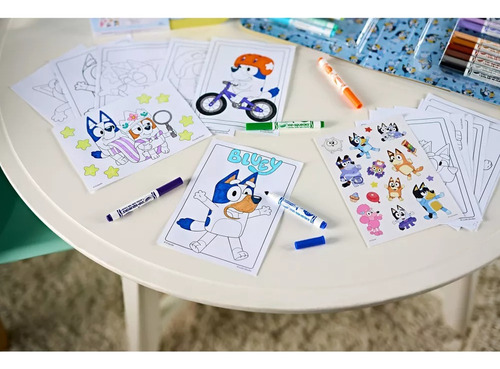Kit Bluey 26 Crayola Pip-squeaks Marcadores Lavables + Dibuj