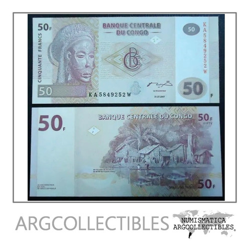 Congo Billete 50 Francos Año 2000 Pick 91a Unc Sin Circular