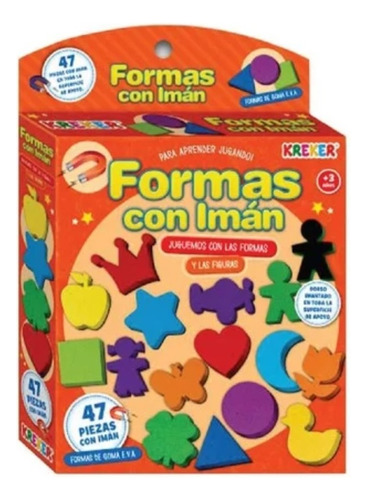 Formas Y Figuras Con Iman Kreker Set 47 Piezas