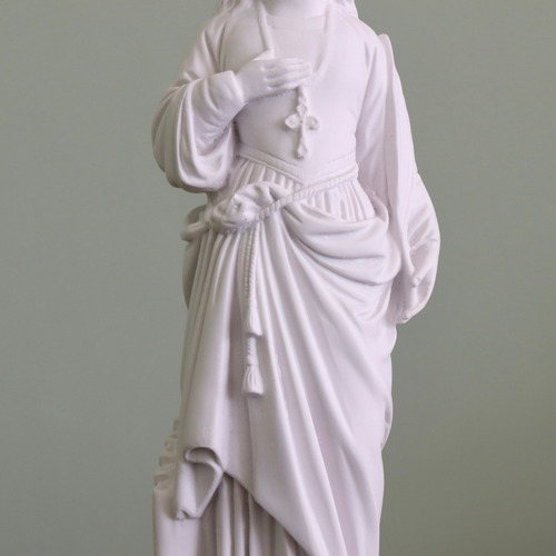 Imagem Santa Cecilia 30cm Pó De Mármore Com Auréola