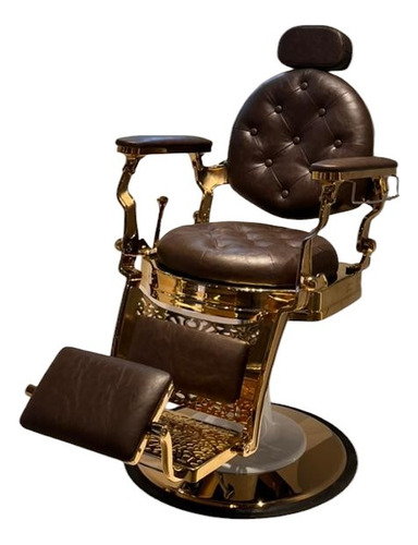 Poltrona Cadeira Barbeiro Cabeleireiro Reclinavel Retro Luxo