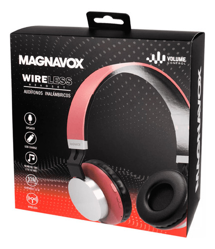 Audífonos Bluetooth Magnavox Inalámbricos Ajustables Bt V5.