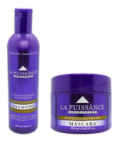 Kit Shampoo Matizador Violeta + Mascara Silver La Puissance 