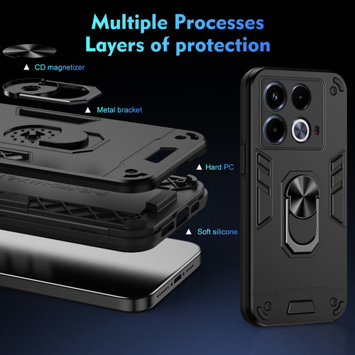 Capa Para Infinix Note 40 4g Brave Com Trocador + Mica