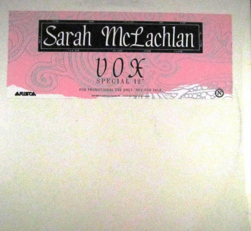 Sarah Mclachlan - Vox Single Translucido Importado Usa Lp