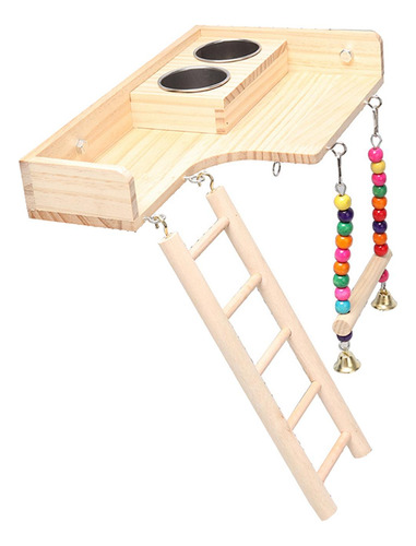 Pet Bird Parrot Playground Escalera De Madera Para Pájaros