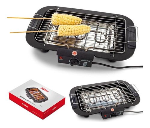 Akker Bbq Eléctrico De 1500w Tres Estados Cocción Asador