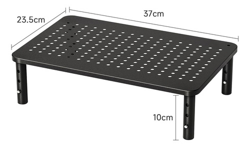 Soporte Para Monitor Y Laptop Ajustable 3 Alturas, Negro