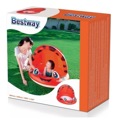Imagen 3 de 6 de Pileta Para Bebe Bestway 52189 Con Techo Y Proteccion Uv