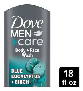 Dove Men, Blue Eucalyptus Body Y Face Wash, Kit De 2 Piezas