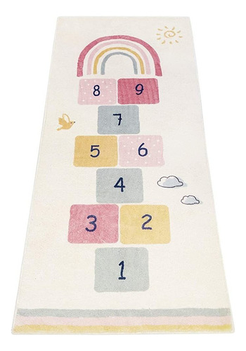 Topotdor Rainbow Sky Hopscotch - Alfombras De Juego Para Ni.