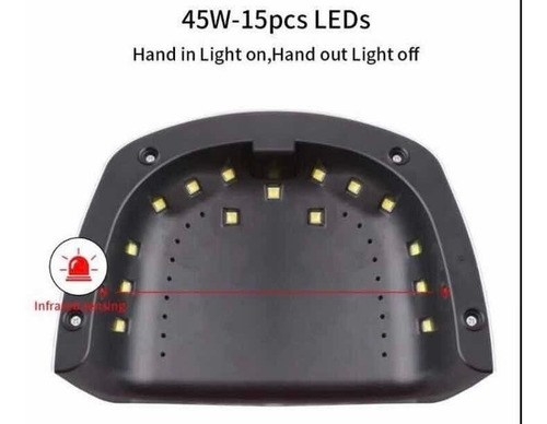 Cabina Uñas 45w Uv-led Con Sensor Automatico Manicuria Gel Color Rosa O Blanco Segun Stock