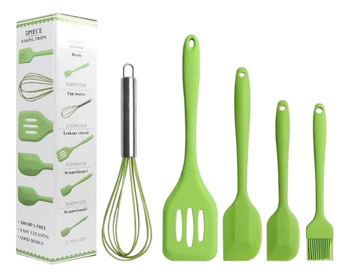 Set 5 Utensilios De Cocina De Silicona Para Hornear