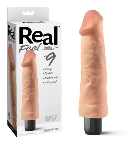 Vibrador Consolador Real Feel No. 9 Realista Suave Color Carne