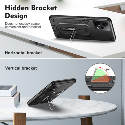 Funda Para Redmi Note 12 Pro 5g Anticolisión Metal Soporte