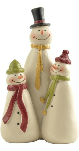 Figura De Muñeco De Nieve De Navidad Estatua Familiar De Muñ