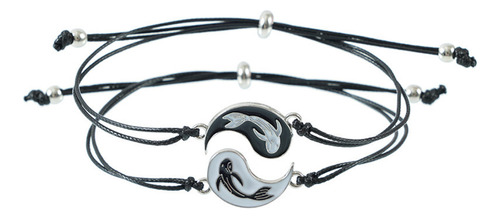 Pulsera De Perlas De Ágata, Pulsera De Amistad Yin Yang