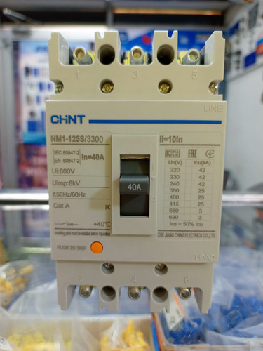 Breaker Industria Chint Nm1-125s 3x40a 800v 42/20ka-220/480v