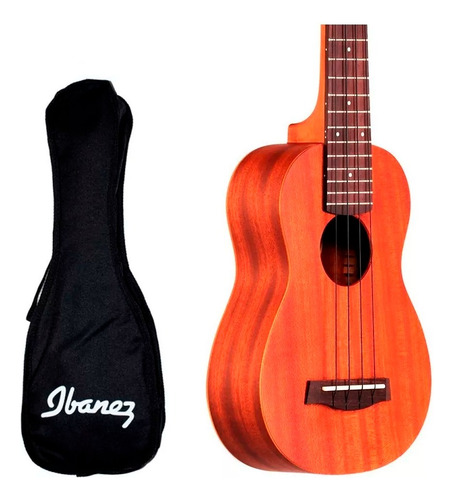 Ukelele Soprano Ibanez Uks10 Caoba + Aquila + Funda - Envio