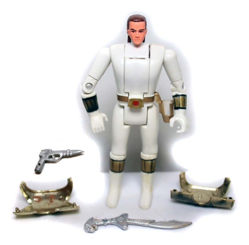 Boneco Power Rangers Branco Vira Cabeça 100% 90's Bootleg #2 (Usado)
